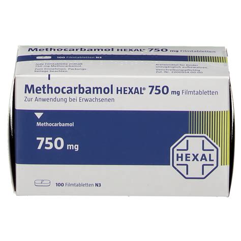 METHOCARBAMOL HEXAL 750 Mg Filmtabletten 100 St Shop Apotheke