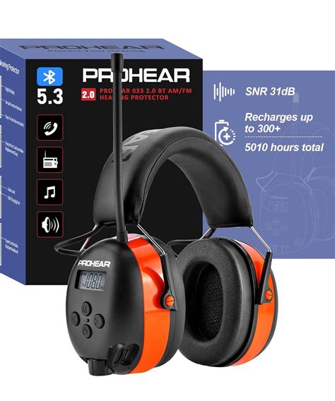 Prohear Upgraded Bluetooth Hearing Protection Am Fm Radio