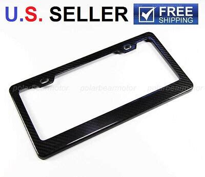 Universal Real Carbon Fiber License Plate Holder Tag Frame For Car With