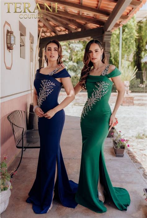 Emerald Terani Couture 232m1549 Long Formal Prom Beaded Dress For 385