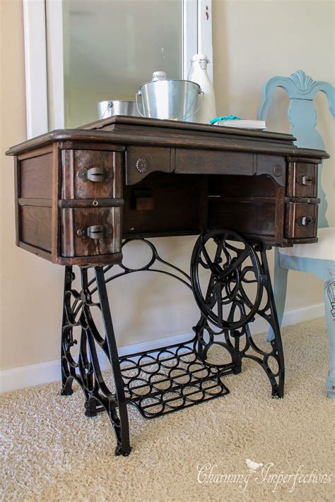 Antique Sewing Table Gets Cleaned And Restored Sewing Machine Tables