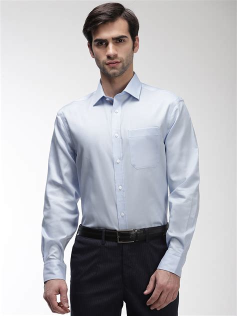 Buy Marks Spencer Men Blue Regular Fit Solid Formal Shirt Shirts