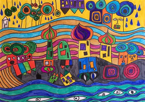 Art Room Britt Friedensreich Hundertwasser Dreamscapes In Marker