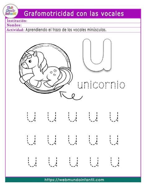 Grafomotricidad Con Las Vocales Para Imprimir En Pdf