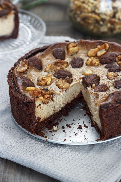 Cheesecake Vegana De Chocolate Y Nueces Delantal De Alces