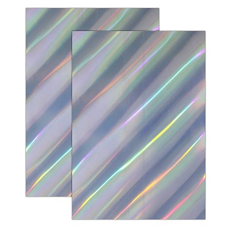 10 Hojas De Vinilo Holográfico Prisma Rómbico Etiquetas Holográficas