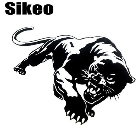 Sikeo 2013cm Fiery Wild Panther Hunting Car Body Decal Car Stickers