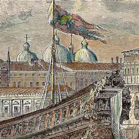 Stampe Antiche Disegni Veduta Di Venezia Gondola Bucintoro