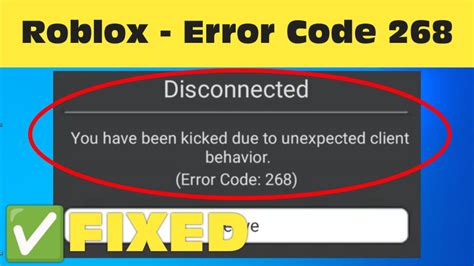 Fix You Have Been Kicked Due To Unexpected Client Behavior Roblox