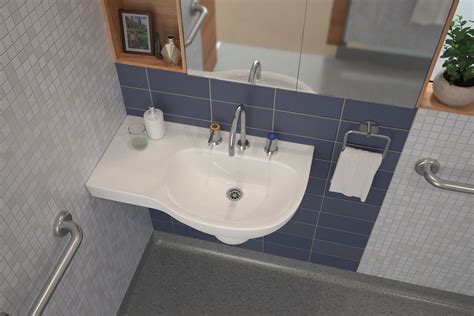 Care 700 Wall Basin With Shelf Germgard® Caroma