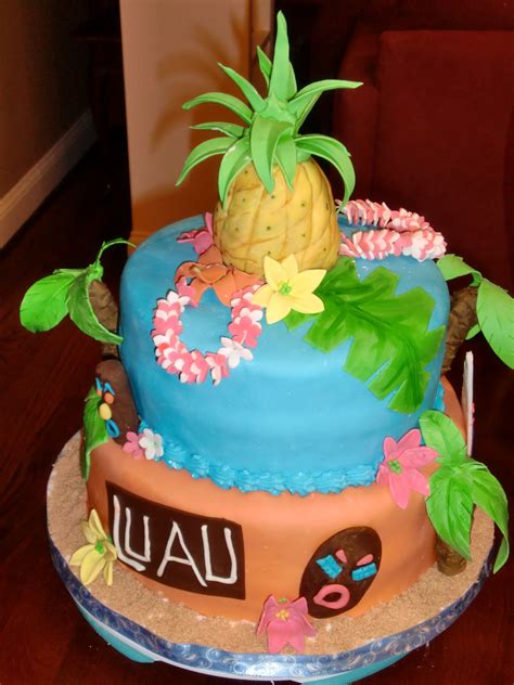 Luau Cake — Birthday Cakes Luau Cakes Hawaiian Birthday Cakes