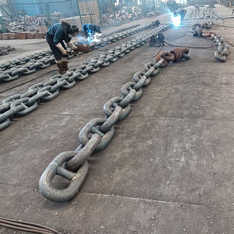 Black Bitument Anchor Chain Zhoushan In Stock China Marine Anchor