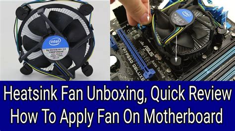 Intel Heatsink Fan Unboxing Quick Review How To Install Cpu Fan On