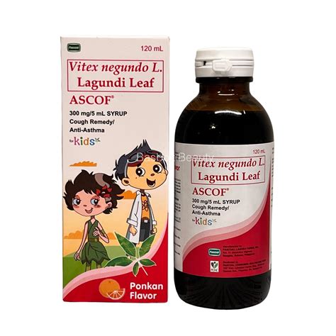 Ascof Lagundi Leaf Syrup Cough Remedy Ponkan Flavor 120ml Walmart