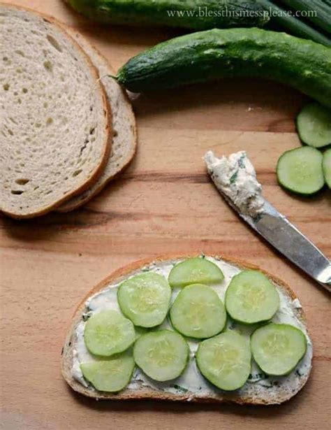 Quick And Easy Cucumber Sandwich Recipe Made With Cream Cheese