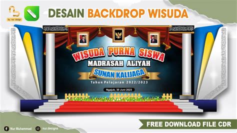 Desain Backdrop Wisuda Purna Siswa Spanduk Pelepasan Siswa Free Cdr