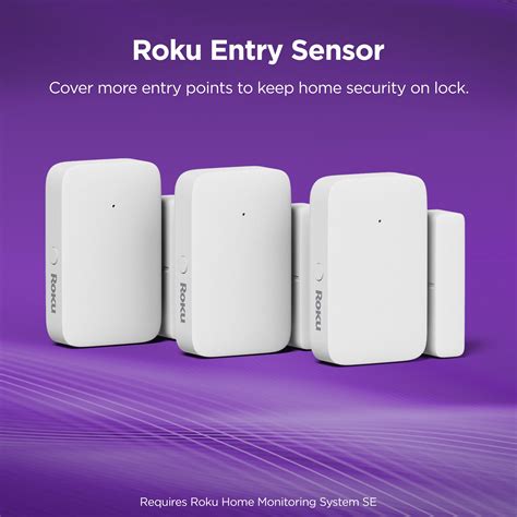 Brandclub - Roku Smart Home Entry Sensor 3-Pack Wireless Battery