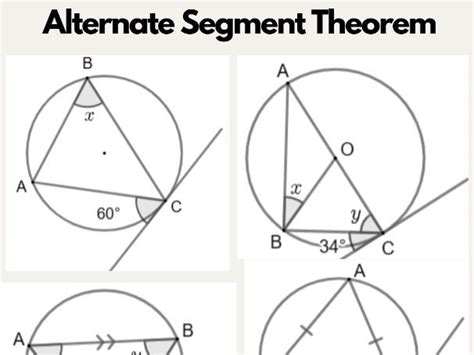 Alternate Segment Theorem Worksheet (with solutions) | Teaching Resources