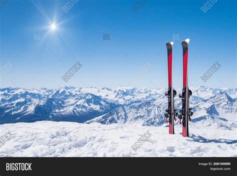 Pair Skis Snow Copy Image & Photo (Free Trial) | Bigstock