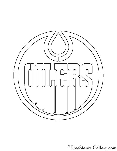 NHL - Edmonton Oilers Logo Stencil | Free Stencil Gallery