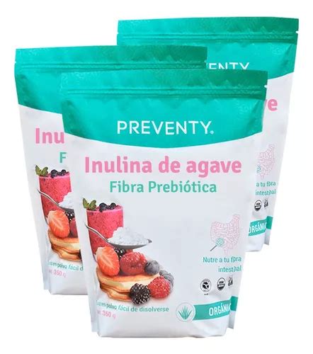 3 Pack Inulina De Agave En Polvo Organico Inulina 350g