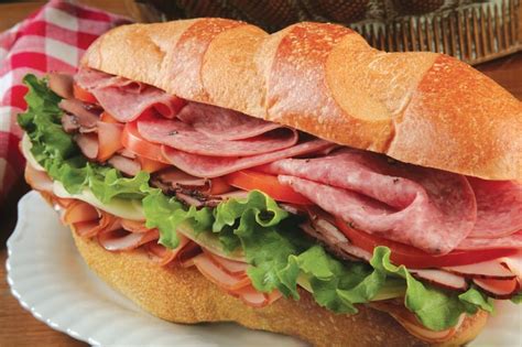 Hoagie Meat Sandwich - Prepared Food Photos, Inc.