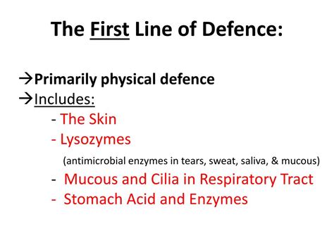 Ppt 112 The Bodys Lines Of Defence Powerpoint Presentation Free