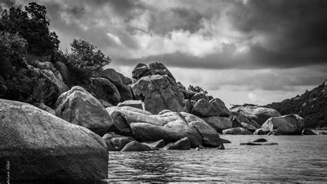 Stones Sea Nature Clouds Black And White 4K HD Nature Wallpapers | HD ...