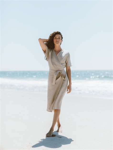 Summer Linen Wrap Dress Love And Confuse