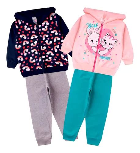 Kit Conjunto Moleton Inverno Menino Menina Infantil Promo