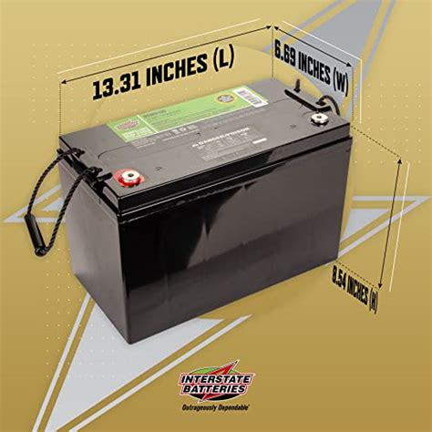 Interstate Batteries 12v 110 Ah Sla Agm Deep Cycle Battery For Solar Wind And Rv Applications