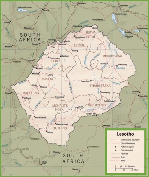 Lesotho political map