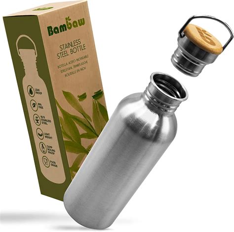 Bambaw Borraccia Per Acqua In Acciaio Inox Da Ml Non Isolata