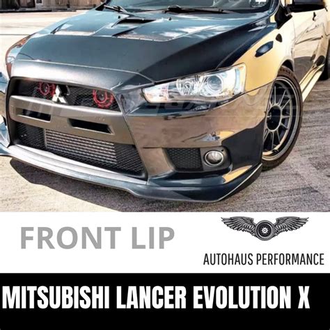 Mitsubishi Lancer Evolution X Front Lip Matte Black Bumper Lip EVO X – AutoHaus Performance