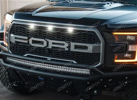 Ford Raptor Piece Xenon White Led Front Grille Running Lights