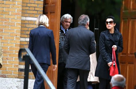 Photo Marielle de Sarnez et François Bayrou Obsèques de la mère de