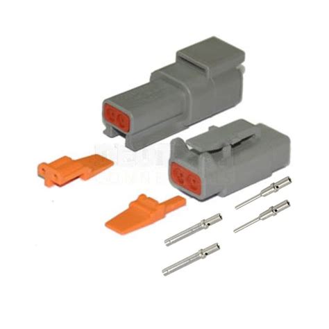 DTM2 1 Deutsch DTM2 1 DTM Series 2 Way Connector Kit With Nickel Contacts