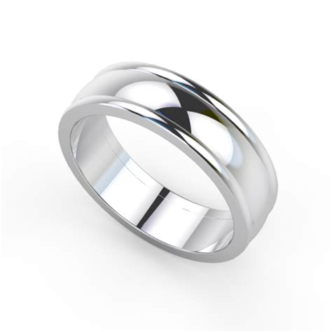 Elegant Plain White Gold Ring For Men