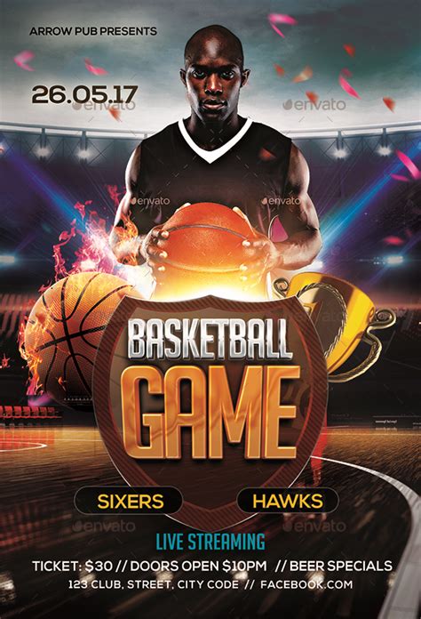 Basketball Game Flyer Print Templates Graphicriver