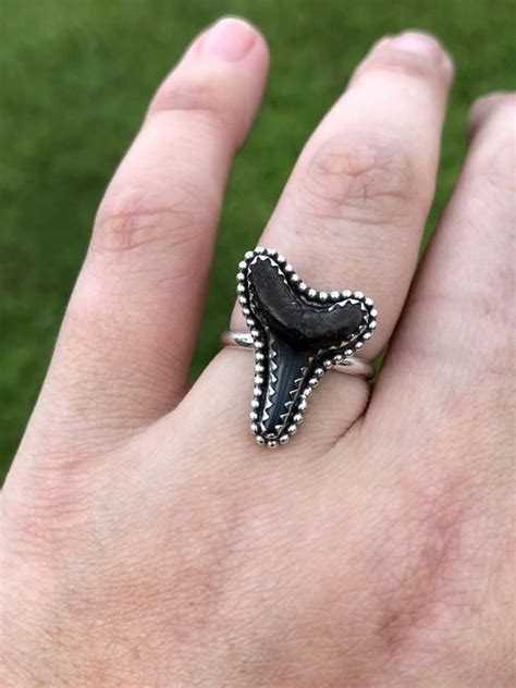 Sharks Tooth Statement Ring Sterling Silver Size 6 Us Etsy Silver