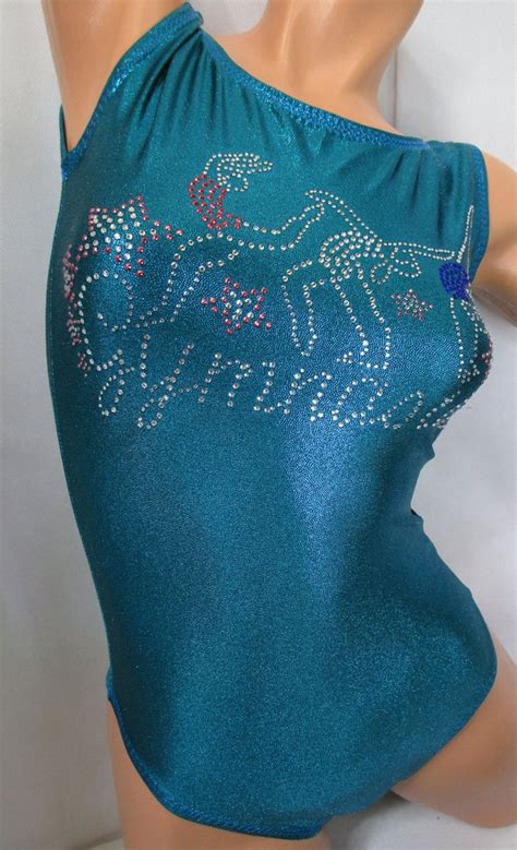 Teal Mystique Jeweled Flipflop Leos Gymnastics Leotard