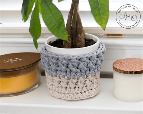 Simple Flower Pot Cozy - Free Crochet Pattern | Free crochet pattern ...