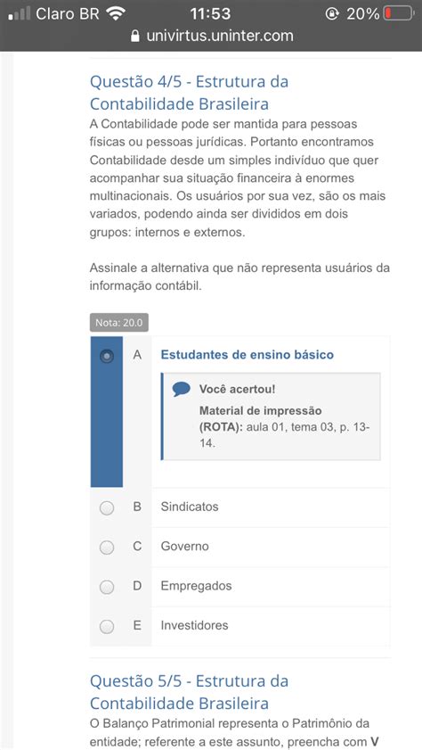 Apol Estrutura Da Contabilidade Brasileira E Abordagens Teoricas Da