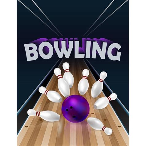 Realistic Bowling 4 Vector Illustration Concept Bowling Vector