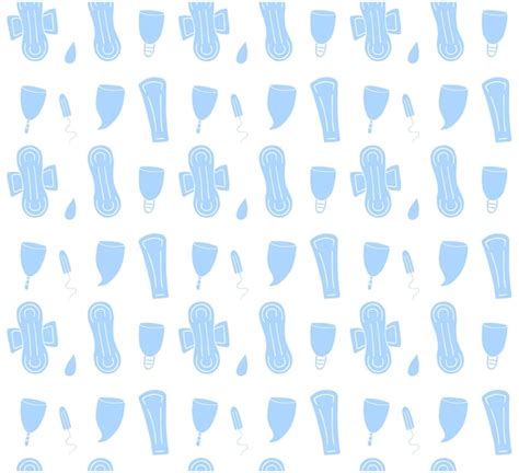 Premium Vector Vector Seamless Pattern Of Menstrual Pad Tampon