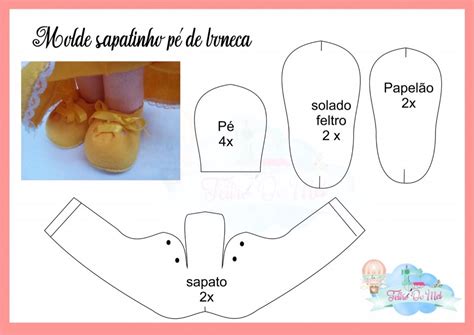 Eu Amo Artesanato Perna E Sapato De Boneca Molde E Passo A Passo