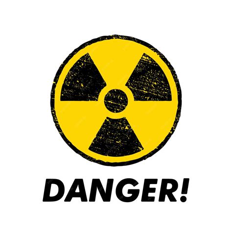 Premium Vector | Radioactive warning yellow circle sign. Radioactivity ...