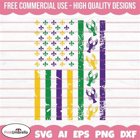 American Flag Mardi Gras Crawfish Svg Mardi Gras SVG New O Inspire