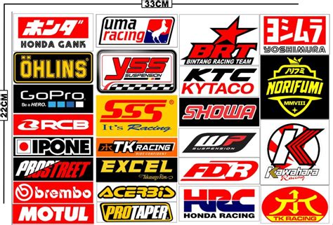 STICKER PACK SPONSOR RACING STICKER VINYL Lazada Indonesia