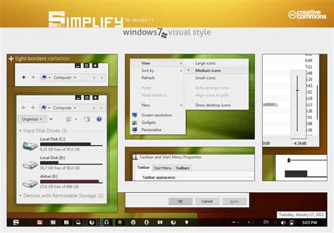 Simplify Visual Style for Windows7 - SkinPack